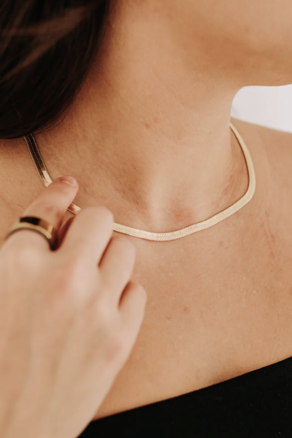 5mm Gold Filled Herringbone Necklace
