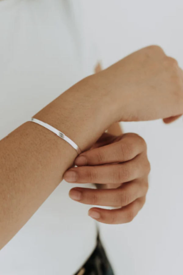 3mm Sterling Silver Herringbone Bracelet