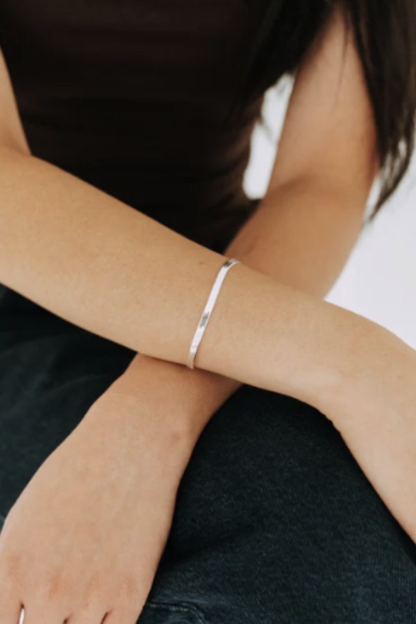 3mm Sterling Silver Herringbone Bracelet