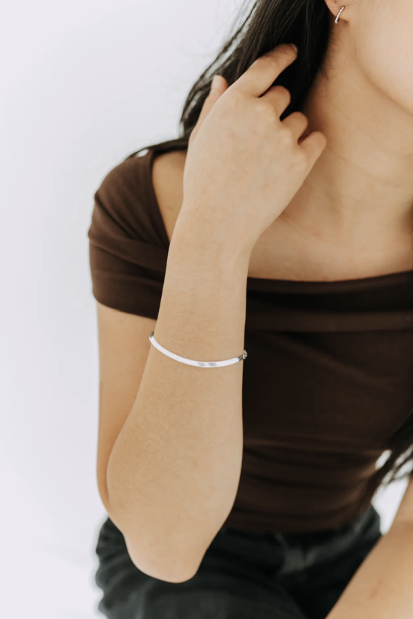 3mm Sterling Silver Herringbone Bracelet