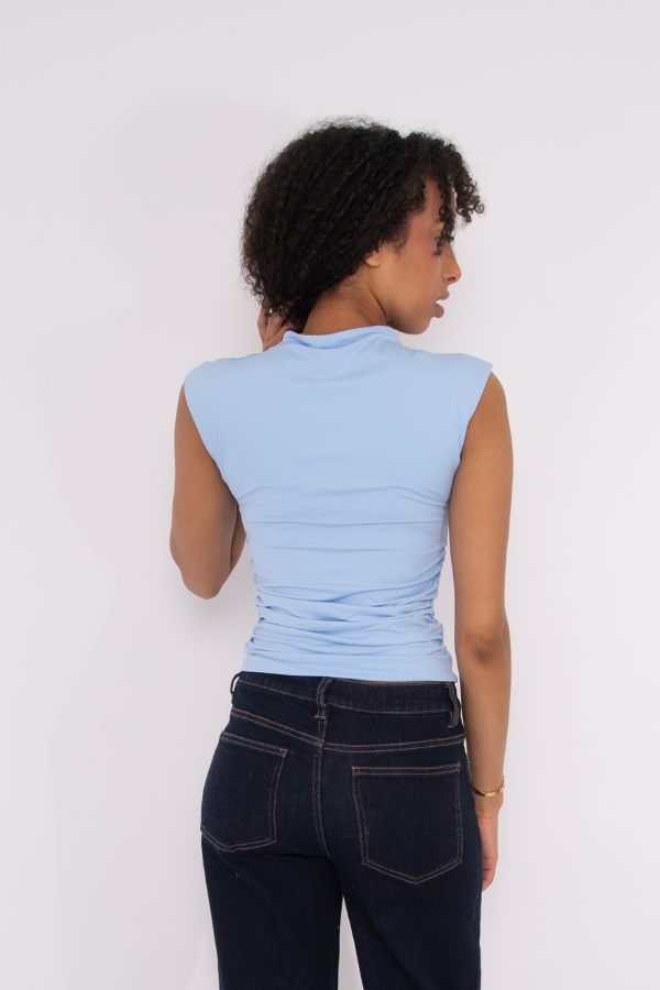 Yve Mock Neck Second Skin | Blue Breeze