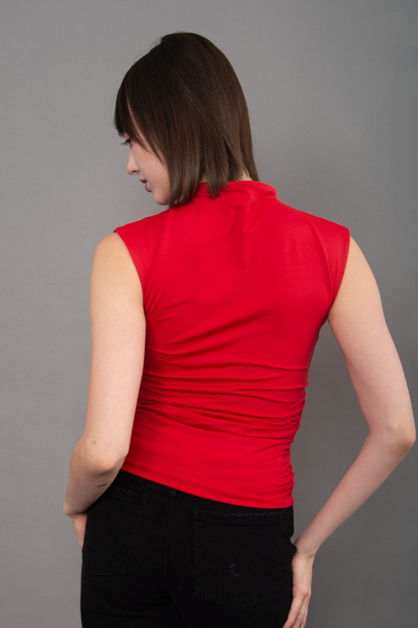 Yve Mock Neck Second Skin | Red