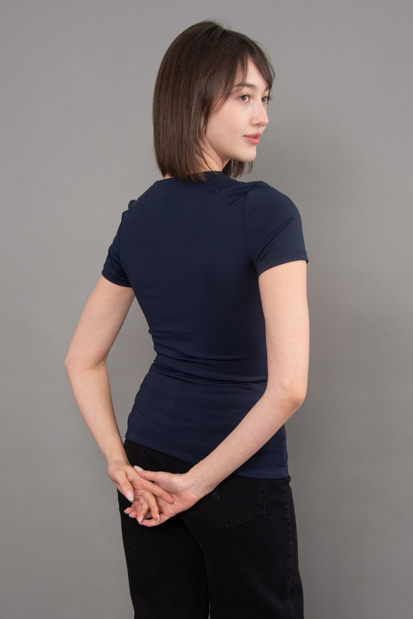 Roxi Second Skin Crewneck Tee | True Navy