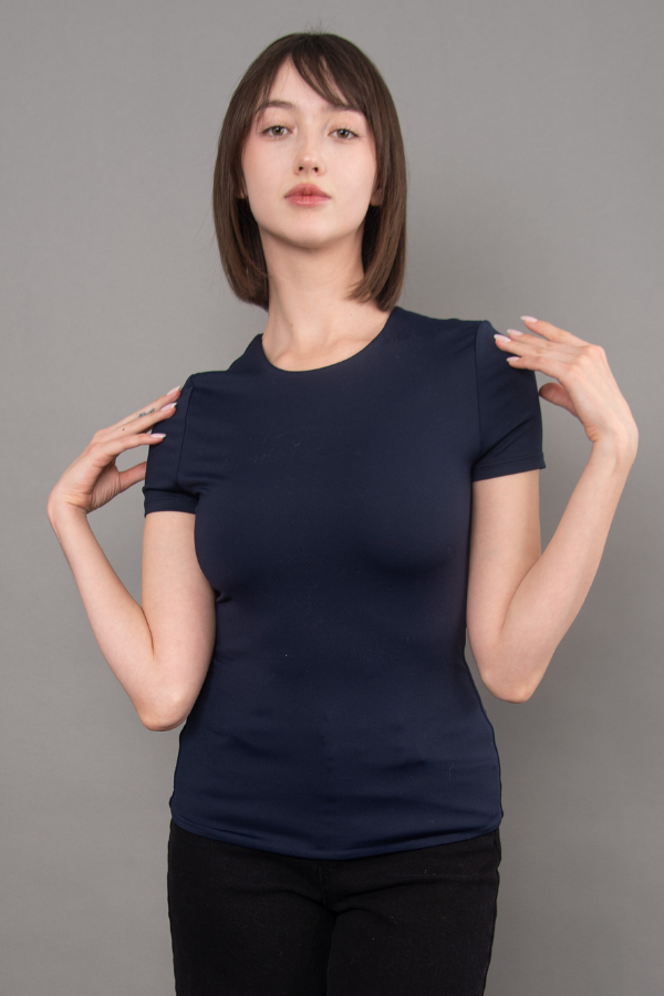 Roxi Second Skin Crewneck Tee | True Navy