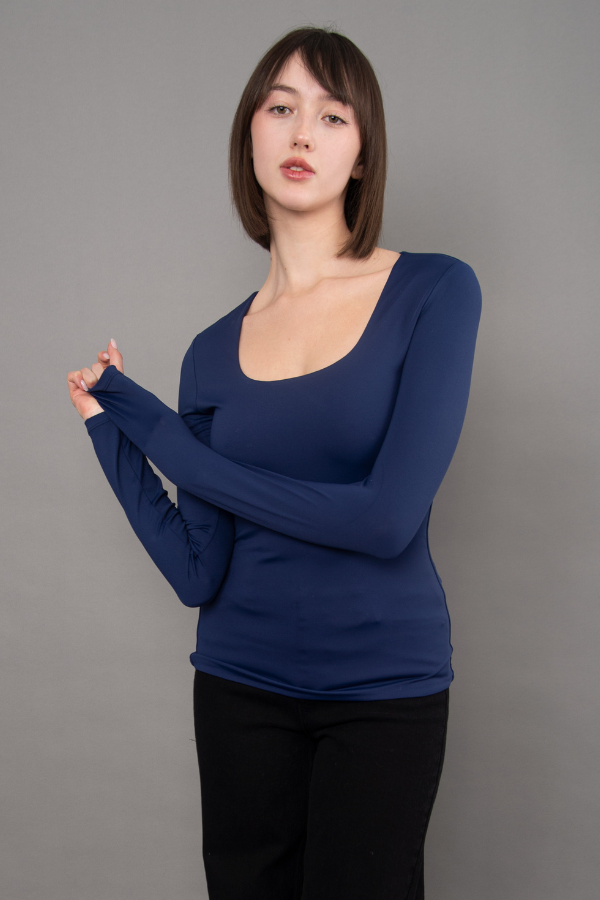 Mariana Second Skin Square Neck | True Navy