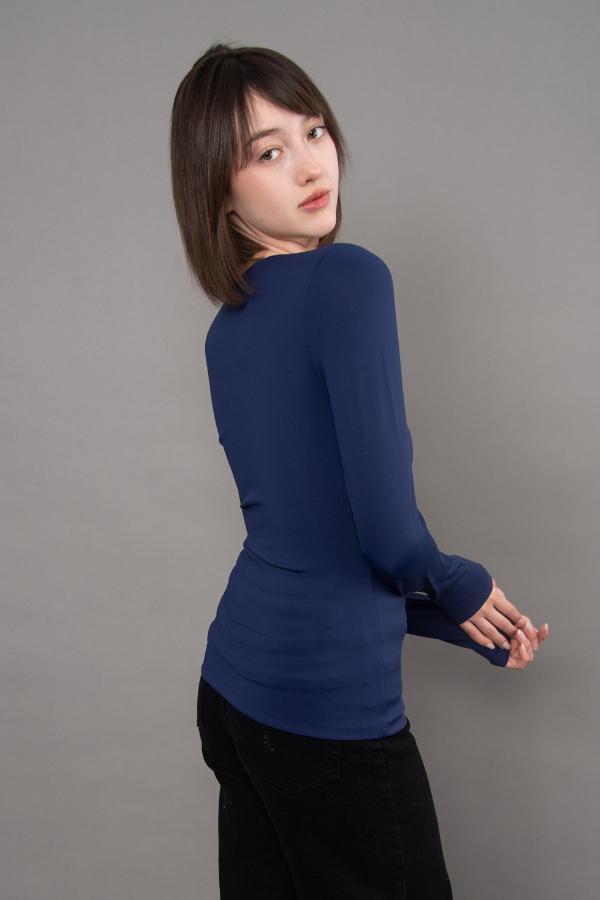 Mariana Second Skin Square Neck | True Navy