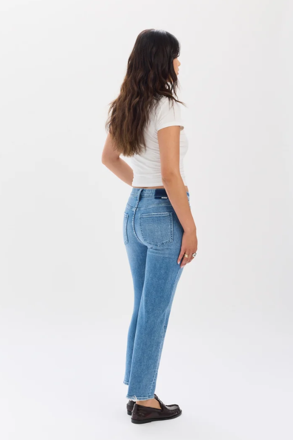 Rebel Mid Rise Slim Straight | Real Deal