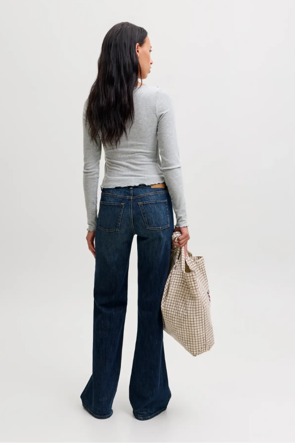 Ribbed Bow Long Sleeve | Grey