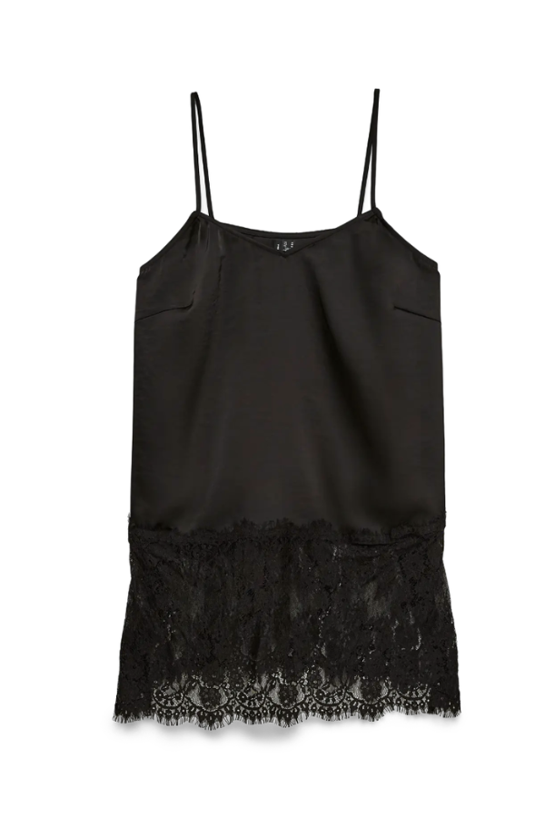 Lace Trim Long Singlet Top