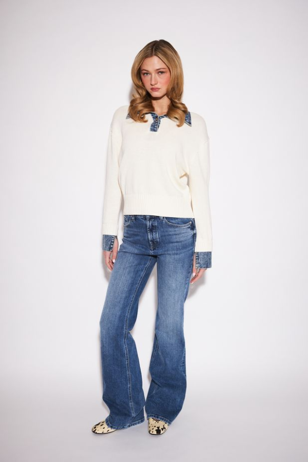 Elton Denim Knit Pullover