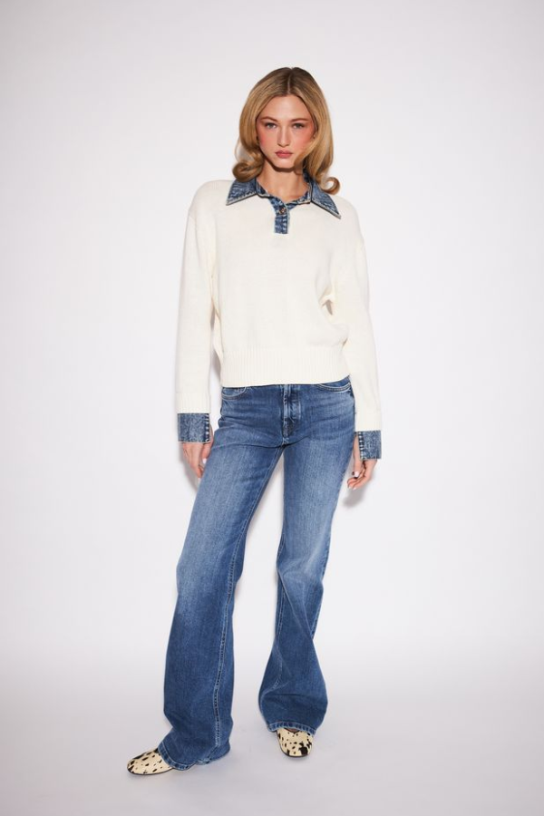 Elton Denim Knit Pullover