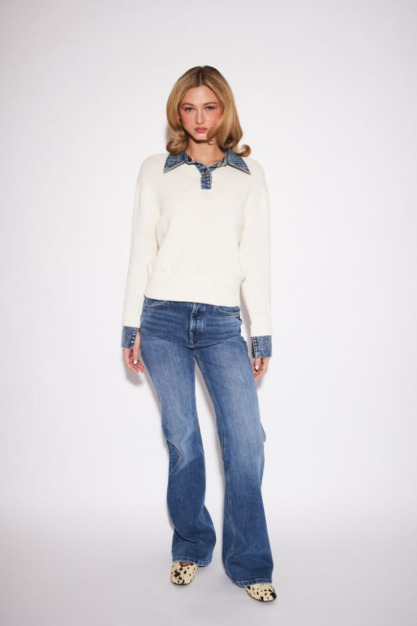 Elton Denim Knit Pullover