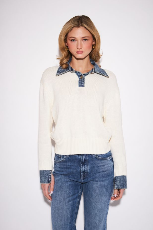 Elton Denim Knit Pullover