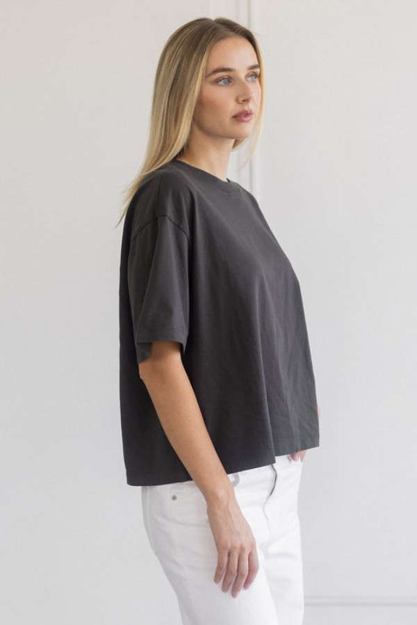 Boxy Tee | Washed Black
