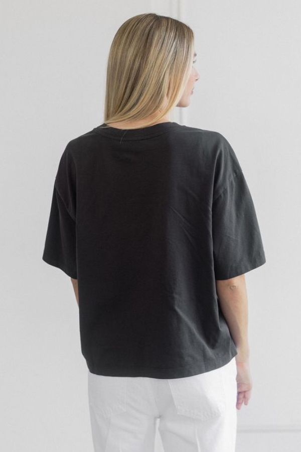 Boxy Tee | Washed Black