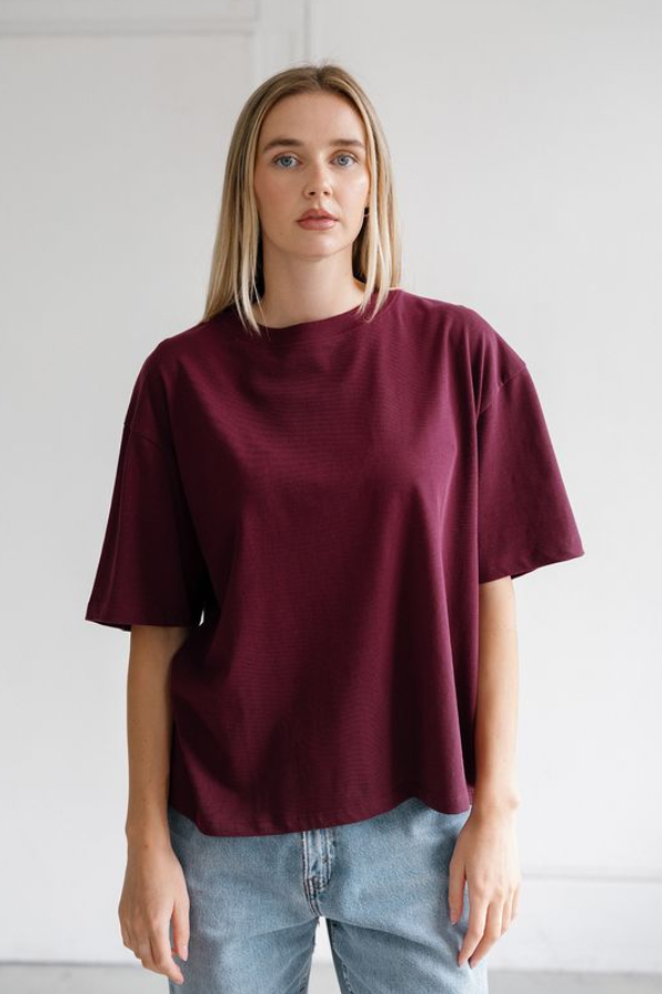 Boxy Tee | Plum