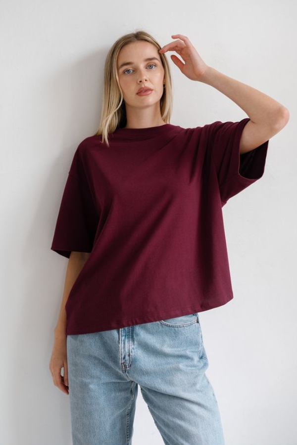Boxy Tee | Plum
