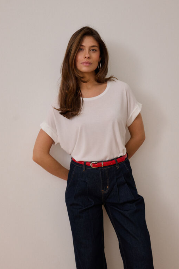 Kajsa Super Soft Tee | Spring Gardenia