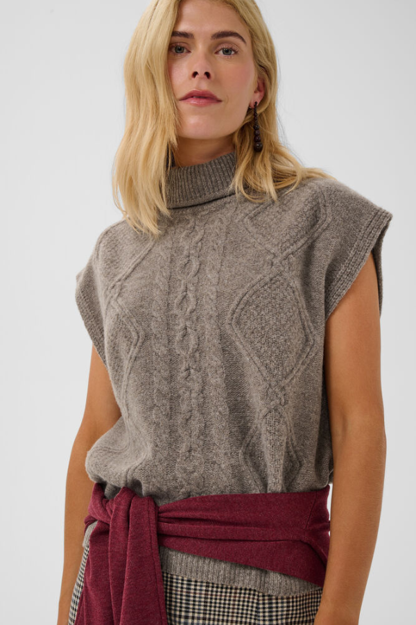 Monia Sleeveless Wool Pullover Knit