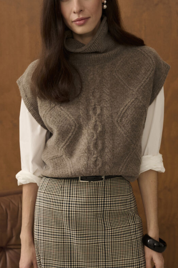 Monia Sleeveless Wool Pullover Knit