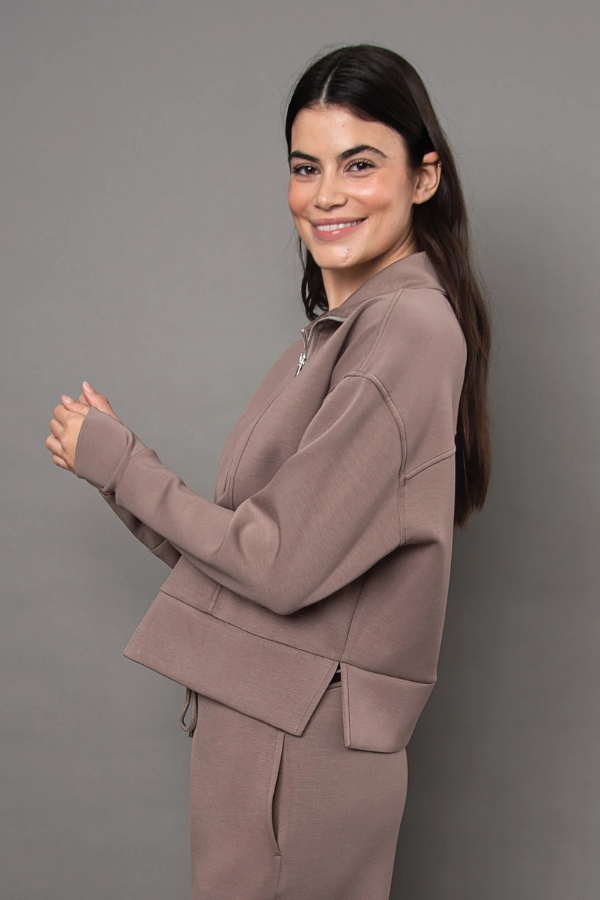 Mayura Scuba Half Zip Pullover | Moon Rock