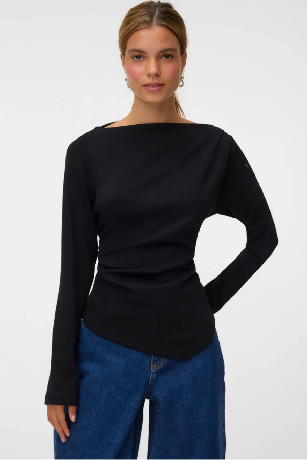 Millie Scuba Boatneck Long Sleeve