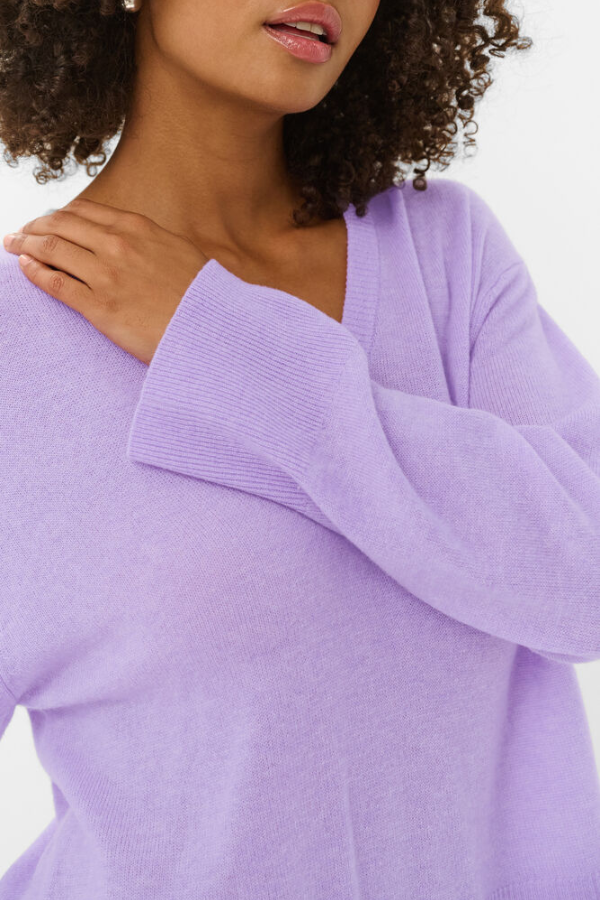 Bethina Wool-Cashmere Pullover | Violet
