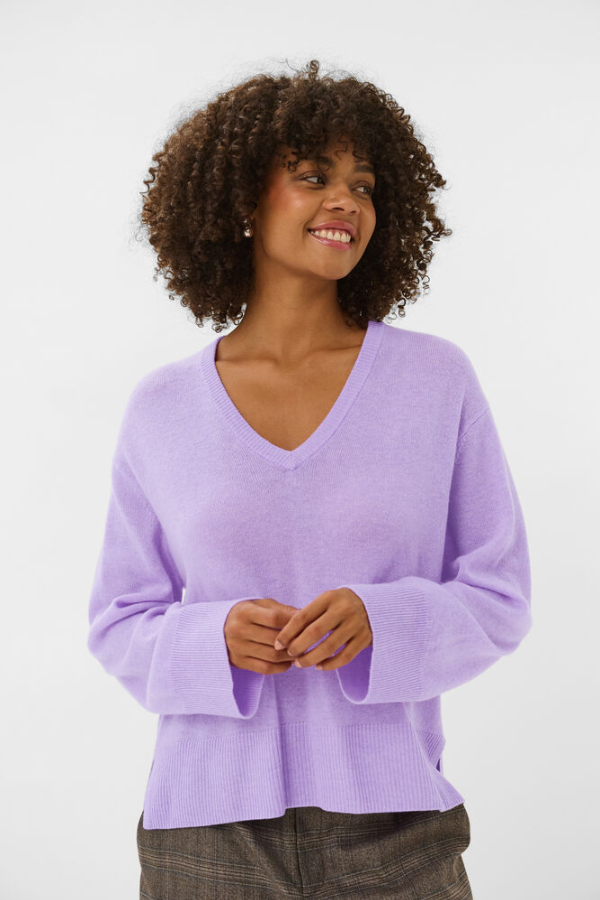 Bethina Wool-Cashmere Pullover | Violet