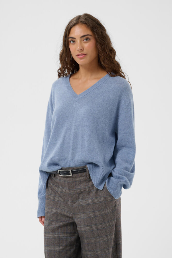 Bethina Wool-Cashmere Pullover | Forever Blue