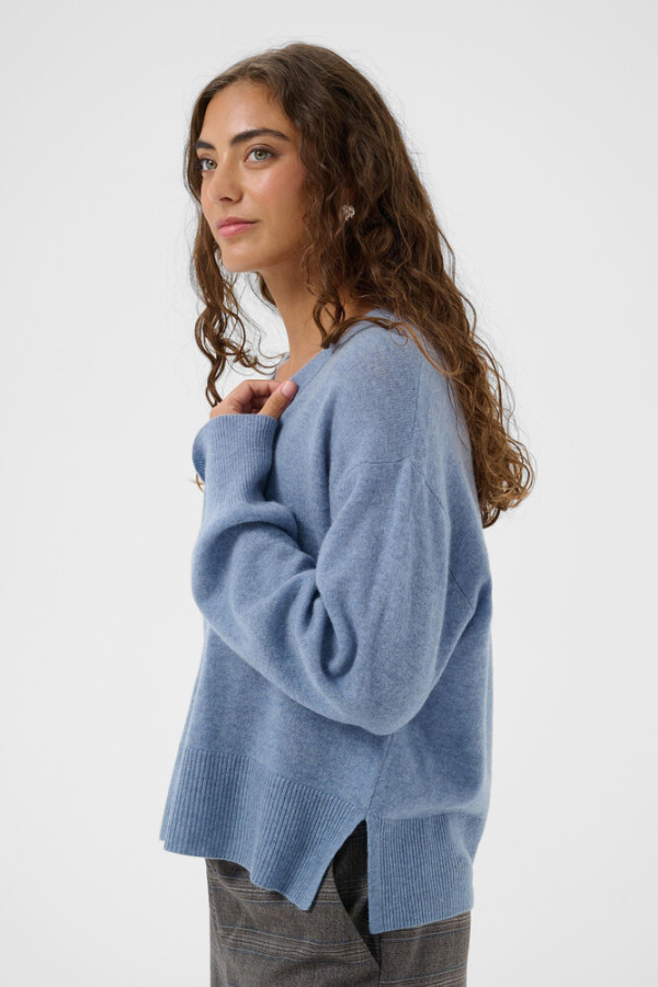 Bethina Wool-Cashmere Pullover | Forever Blue