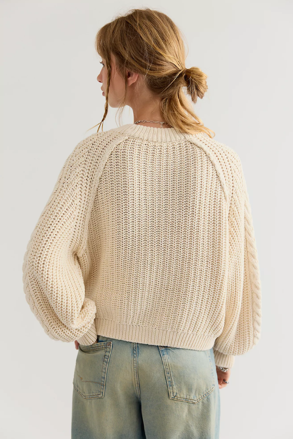 Frankie Cable Knit Cotton Sweater