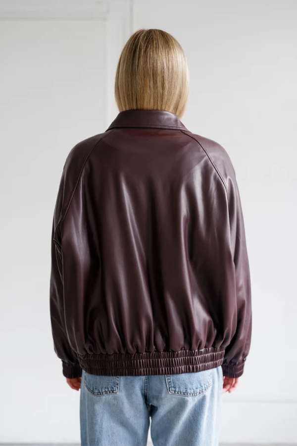 Oversized Bomber | Plum