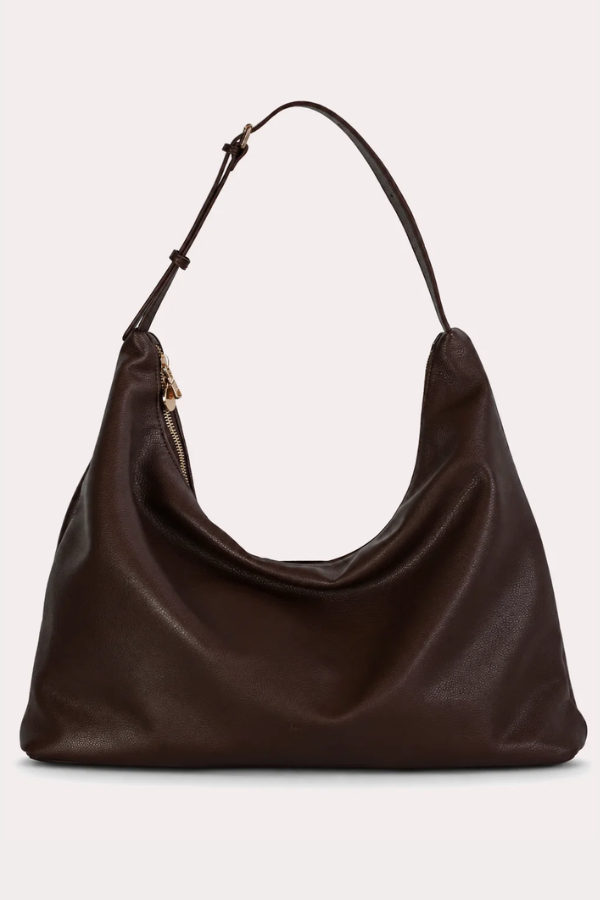 Triangle Bag | Chocolate Brown Pebble