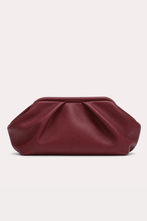 Frame Clutch | Burgundy Pebble