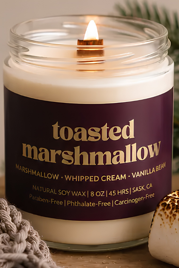 Toasted Marshmallow | 8oz Non Toxic Soy Candle