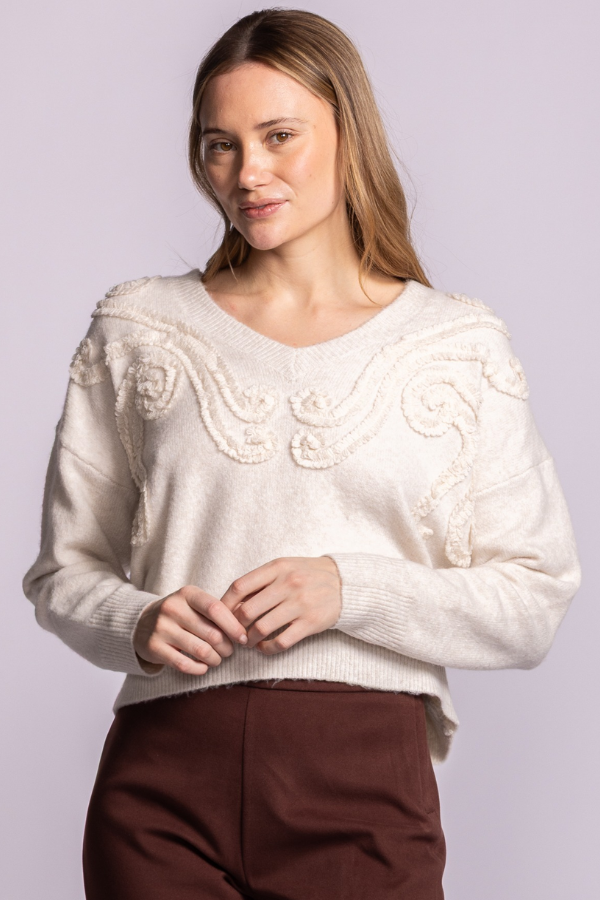The Skye Crop Knit Pullover