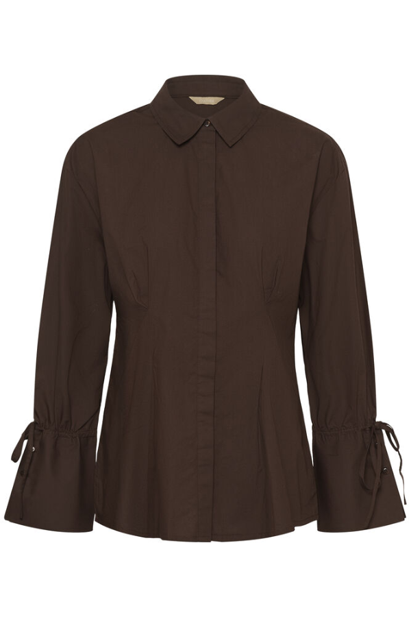 Allison Cotton Button Up | Coffee Bean