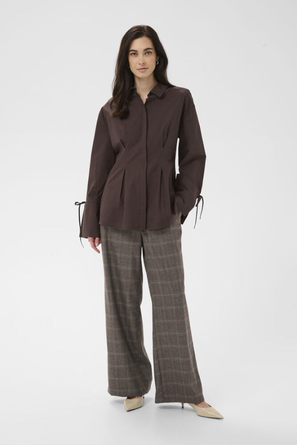 Allison Cotton Button Up | Coffee Bean