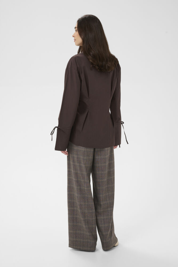 Allison Cotton Button Up | Coffee Bean