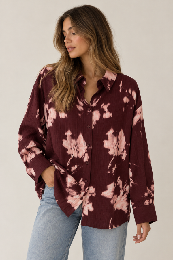 Leli Printed Button Up