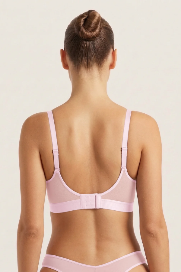 Free Mesh Full Bust Wireless Bra | Pink Sorbet