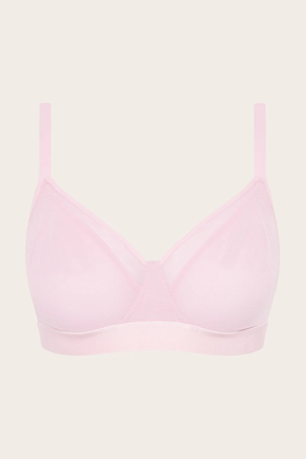 Free Mesh Full Bust Wireless Bra | Pink Sorbet