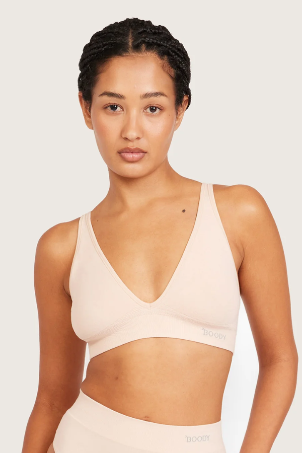 Wireless Plunge Bralette | Nude
