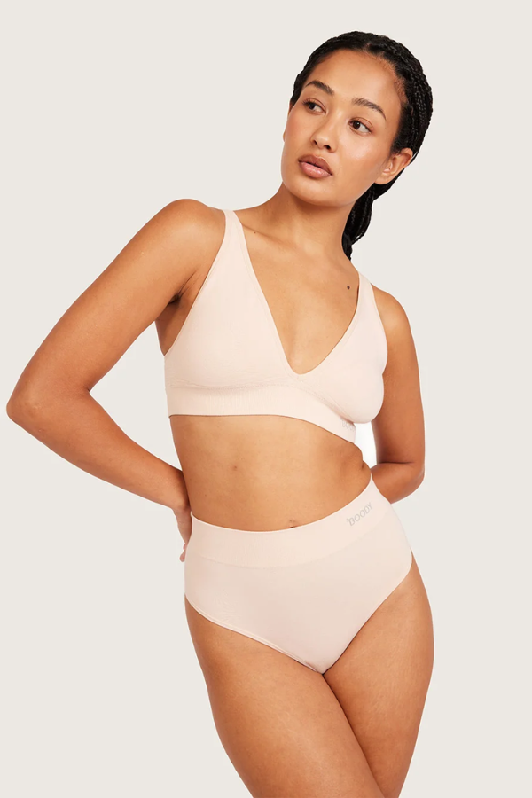 Wireless Plunge Bralette | Nude