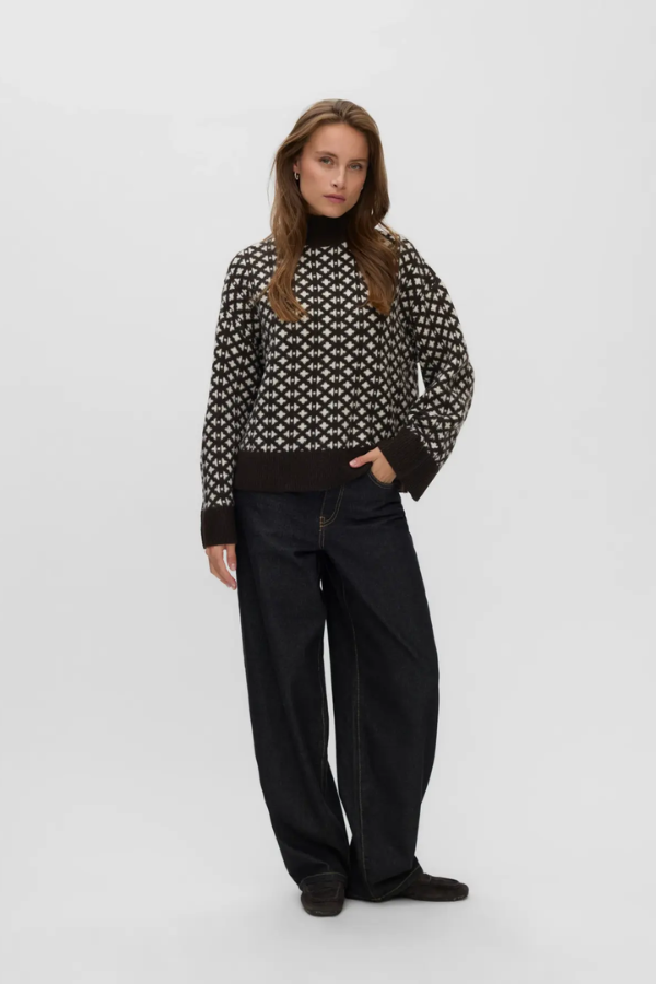 Chocolate Torte Mockneck Pullover