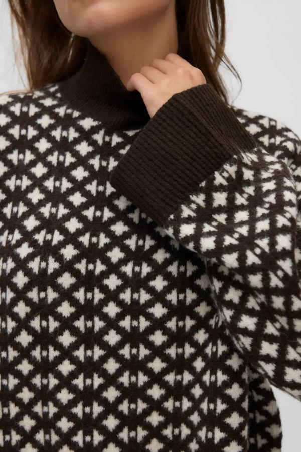 Chocolate Torte Mockneck Pullover