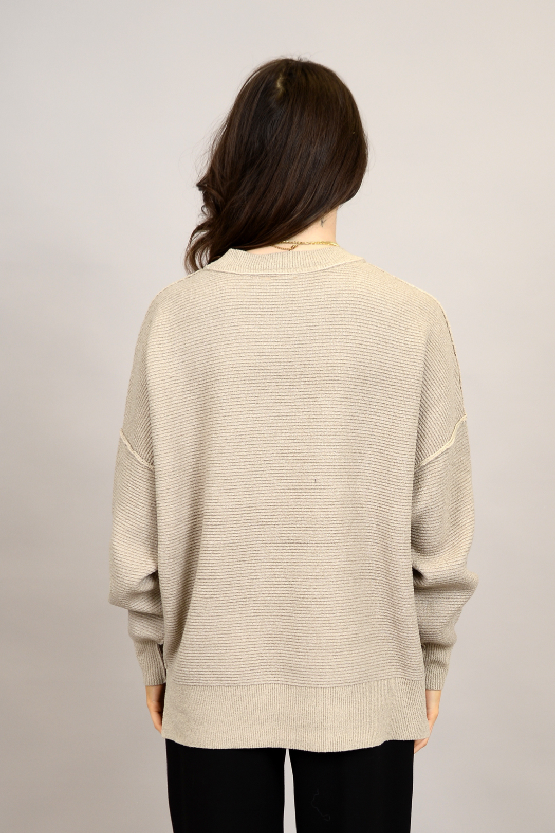 Long Sleeve Crewneck Tunic Pullover